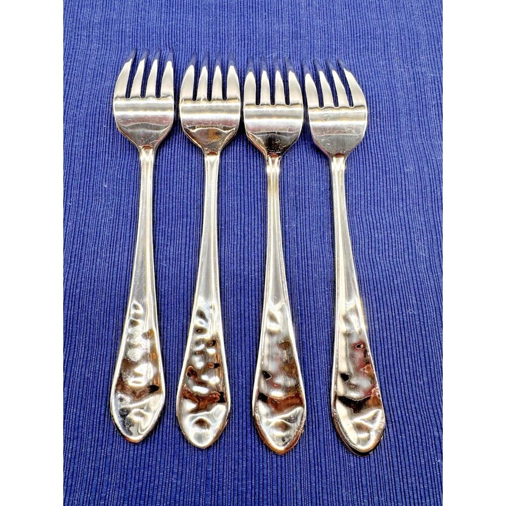 Pfaltzgraff Winterberry Holly Salad Fork Stainless No Color Flatware Lot of 4 - Picture 3 of 5